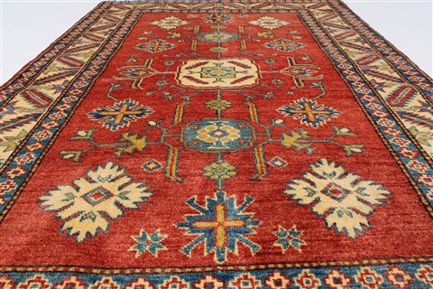 Kazak Red Hand Knotted 39 X 55 Area Rug 250-27292 Image 4