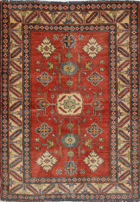 Kazak Red Hand Knotted 39 X 55 Area Rug 250-27292 Image 0