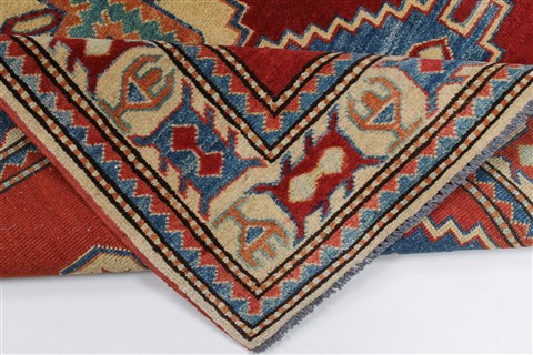Kazak Red Hand Knotted 40 X 411 Area Rug 250-27294 Image 1