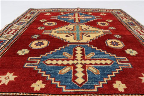 Kazak Red Hand Knotted 40 X 411 Area Rug 250-27294 Image 3