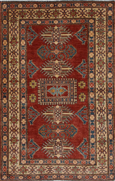 Kazak Red Hand Knotted 42 X 64 Area Rug 250-27295 Image 0