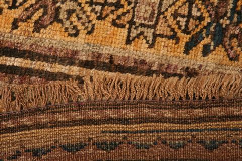 Kurdi Yellow Runner Hand Knotted 210 X 61 Area Rug 100-27296 Image 6