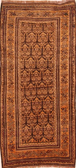 Kurdi Yellow Runner Hand Knotted 210 X 61 Area Rug 100-27296 Image 0