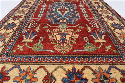 Kazak Red Hand Knotted 35 X 58 Area Rug 250-27297 Image 4
