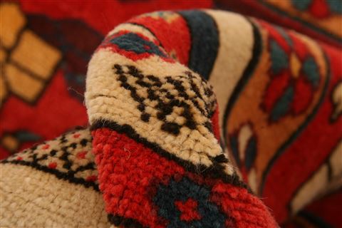 Kurdi Red Hand Knotted 45 X 55 Area Rug 253-27298 Image 1