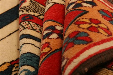 Kurdi Red Hand Knotted 45 X 55 Area Rug 253-27298 Image 3