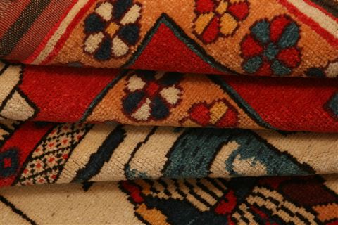 Kurdi Red Hand Knotted 45 X 55 Area Rug 253-27298 Image 5