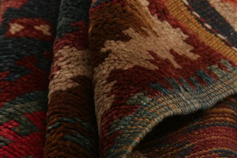 Karabakh Brown Runner Hand Knotted 32 X 64 Area Rug 253-27299 Image 4