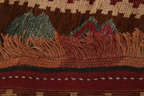 Karabakh Brown Runner Hand Knotted 32 X 64 Area Rug 253-27299 Image 8