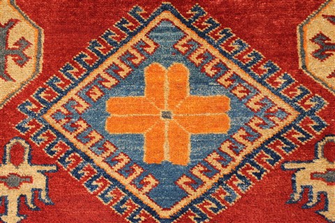 Kazak Red Hand Knotted 44 X 58 Area Rug 250-27302 Image 4