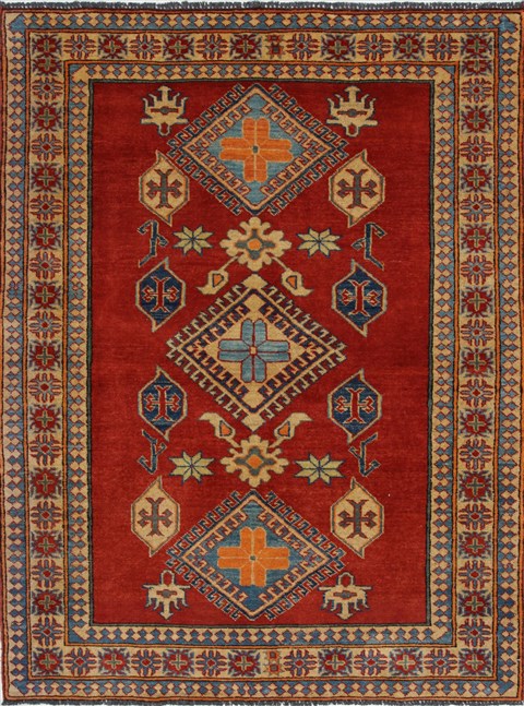 Kazak Red Hand Knotted 44 X 58 Area Rug 250-27302 Image 0