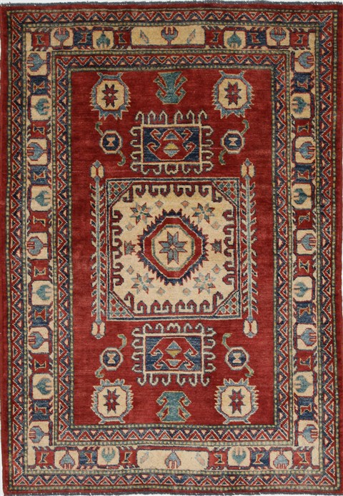 Kazak Red Hand Knotted 38 X 53 Area Rug 250-27304 Image 0