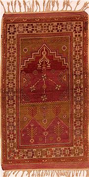 Kazak Red Hand Knotted 2'10" X 4'8"  Area Rug 100-27305