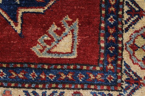 Kazak Red Hand Knotted 39 X 49 Area Rug 250-27308 Image 10