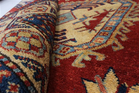 Kazak Red Hand Knotted 39 X 49 Area Rug 250-27308 Image 1