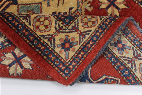 Kazak Red Hand Knotted 39 X 49 Area Rug 250-27308 Image 2