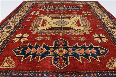 Kazak Red Hand Knotted 39 X 49 Area Rug 250-27308 Image 4