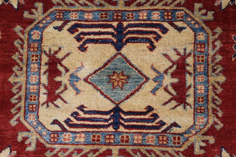 Kazak Red Hand Knotted 39 X 49 Area Rug 250-27308 Image 6