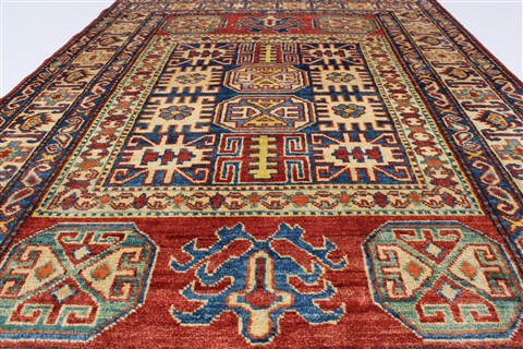 Kazak Red Hand Knotted 40 X 56 Area Rug 250-27309 Image 4