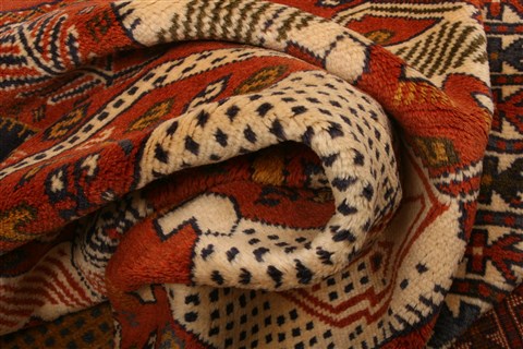 Gabbeh Red Hand Knotted 310 X 61 Area Rug 253-27310 Image 10