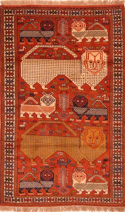 Gabbeh Red Hand Knotted 310 X 61 Area Rug 253-27310 Image 0