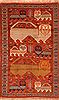 Gabbeh Red Hand Knotted 310 X 61  Area Rug 253-27310 Thumb 0