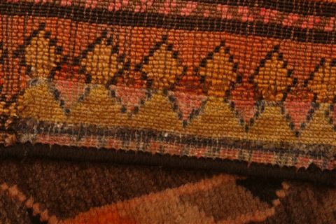 Karabakh Orange Hand Knotted 310 X 76 Area Rug 253-27314 Image 5
