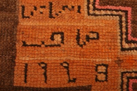 Karabakh Orange Hand Knotted 310 X 76 Area Rug 253-27314 Image 6