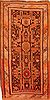 Karabakh Orange Hand Knotted 310 X 76  Area Rug 253-27314 Thumb 0