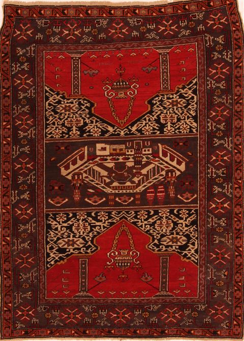 Kazak Red Hand Knotted 41 X 57 Area Rug 253-27315 Image 0