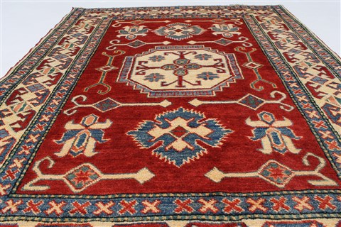 Kazak Red Hand Knotted 40 X 54 Area Rug 250-27318 Image 3
