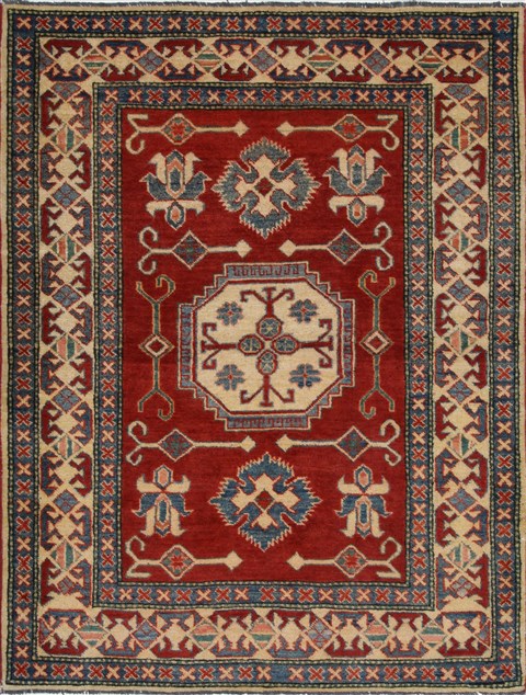 Kazak Red Hand Knotted 40 X 54 Area Rug 250-27318 Image 0