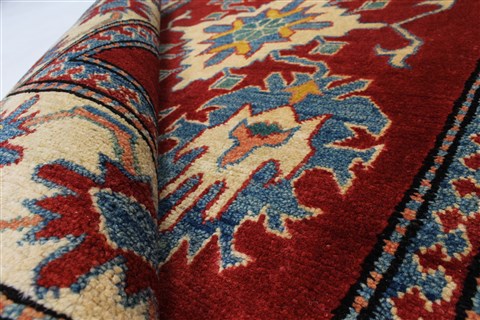 Kazak Red Hand Knotted 37 X 52 Area Rug 250-27322 Image 1