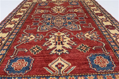Kazak Red Hand Knotted 42 X 60 Area Rug 250-27325 Image 3