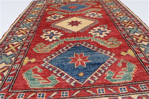 Kazak Blue Hand Knotted 37 X 53 Area Rug 250-27326 Image 3
