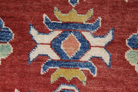 Kazak Red Hand Knotted 311 X 54 Area Rug 250-27331 Image 10