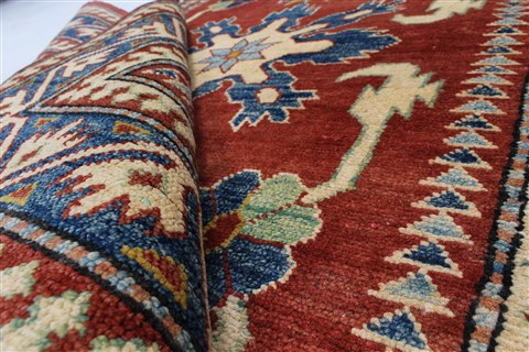 Kazak Red Hand Knotted 311 X 54 Area Rug 250-27331 Image 1
