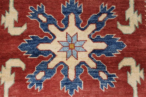 Kazak Red Hand Knotted 311 X 54 Area Rug 250-27331 Image 6