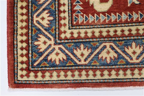 Kazak Red Hand Knotted 311 X 54 Area Rug 250-27331 Image 7