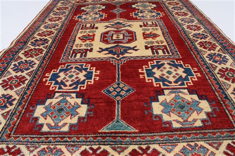Kazak Red Hand Knotted 311 X 58 Area Rug 250-27336 Image 4
