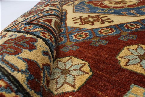 Kazak Red Hand Knotted 311 X 67 Area Rug 250-27343 Image 1