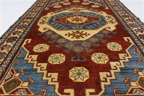 Kazak Red Hand Knotted 311 X 67 Area Rug 250-27343 Image 4