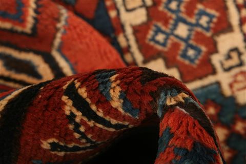 Kazak Blue Hand Knotted 411 X 510 Area Rug 253-27346 Image 1