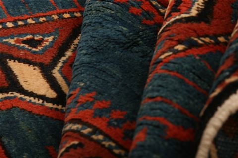 Kazak Blue Hand Knotted 411 X 510 Area Rug 253-27346 Image 3