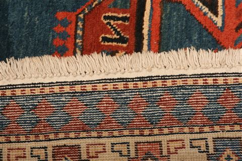 Kazak Blue Hand Knotted 411 X 510 Area Rug 253-27346 Image 7