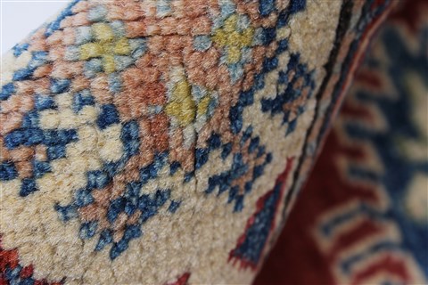 Kazak Blue Hand Knotted 40 X 50 Area Rug 250-27347 Image 12