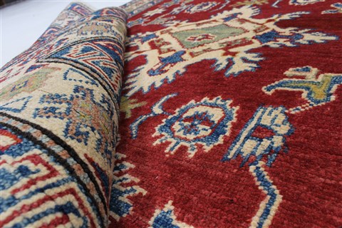 Kazak Blue Hand Knotted 40 X 50 Area Rug 250-27347 Image 1