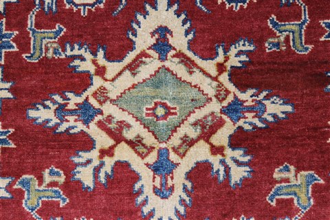 Kazak Blue Hand Knotted 40 X 50 Area Rug 250-27347 Image 6