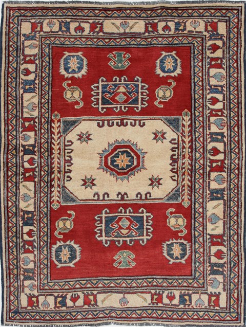 Kazak Red Hand Knotted 40 X 53  Area Rug 250-27348 Image 0