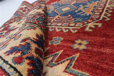 Kazak Red Hand Knotted 40 X 50 Area Rug 250-27349 Image 1